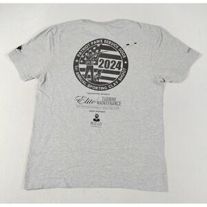 Gildan Patriot Paws Service Dogs Shirt‎ Mens Large Gray 2024 Military Clay Event